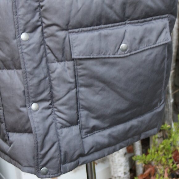 Patagonia 2 Tone Grey Mustard Down Insulated Puffer Vest Sz XL - Picture 4 of 10